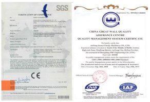 Anyang-Certificates